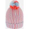 Knit Hat, Air Blue And Coral - Hats - 3