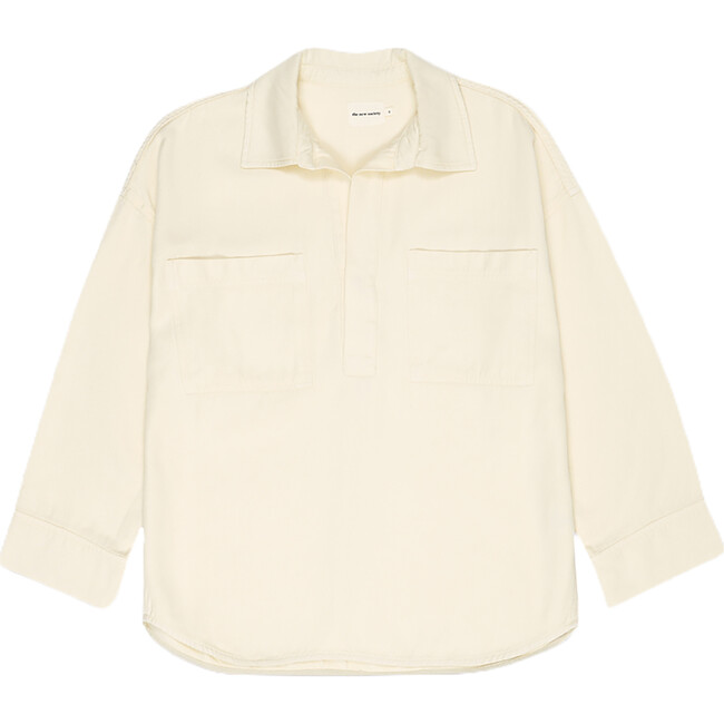 Women's Tribeca V-Neck Pocket Shirt, Vanilla Cream