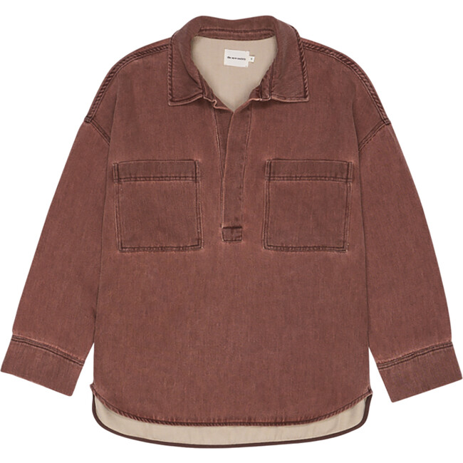 Women's Tribeca V-Neck Pocket Shirt, Chestnut Glow