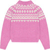 Women's Tirol Round Neck Drop Sleeve Jumper, Blush Pink - Sweaters - 2