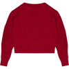 Women's Tibet Ribbed Round Neck Knit Jumper, Ruby Dusk - Sweaters - 2