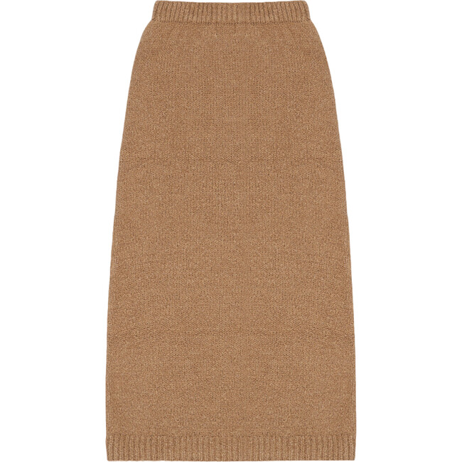 Women's Ottawa Elastic Waistband Skirt, Suede Camel - Sweaters - 2