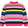 Women's Lund Striped High Neck Jumper, Fuchsia Bloom - Sweaters - 2