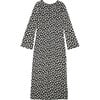 Women's Kyoto Long Sleeve Dress, Noir Bloom - Dresses - 2