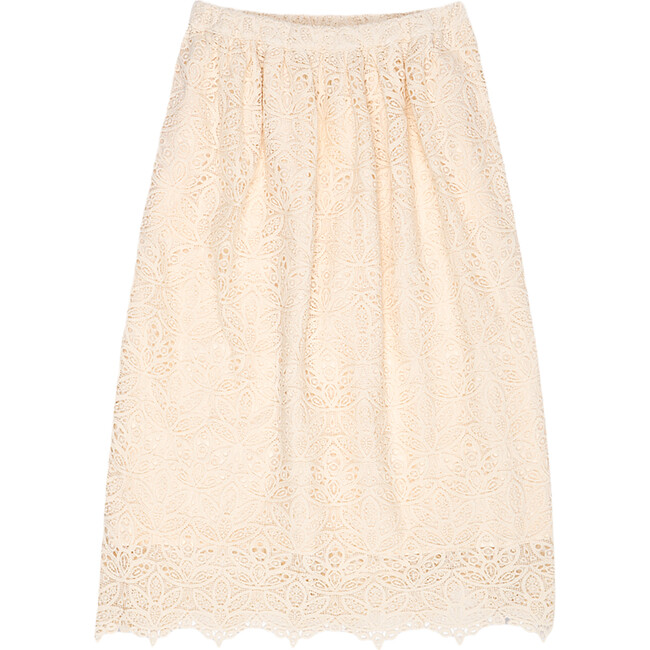 Women's Ghent Elastic Waistband Skirt, Vanilla Cream