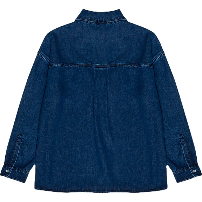 Women's Gothenburg Snap Button Shirt, Midnight Blue Denim - Shirts - 2