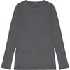 Women's Florence Round Neck Long Sleeve T-Shirt, Mist Melange - T-Shirts - 2