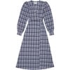 Women's Dublin Raglan Sleeve Dress, Midnight Sky Check - Dresses - 1 - thumbnail