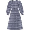 Women's Dublin Raglan Sleeve Dress, Midnight Sky Check - Dresses - 2