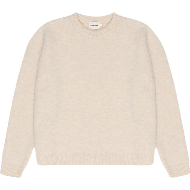 Women's Calgary Ribbed Round Collar Jumper, Vanilla Cream