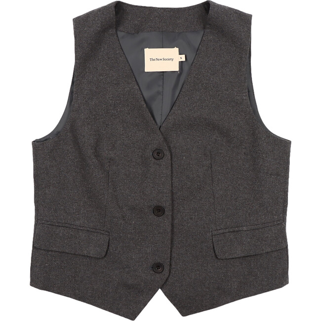 Women's Brooklyn Flap Pocket Waistcoat, Graphite Mist