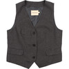 Women's Brooklyn Flap Pocket Waistcoat, Graphite Mist - Vests - 1 - thumbnail