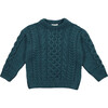 Verbier Knit Ribbed Neck Drop Sleeve Jumper, Retro Green - Sweaters - 1 - thumbnail