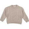 Verbier Knit Ribbed Neck Drop Sleeve Jumper, Vanilla Cream - Sweaters - 1 - thumbnail