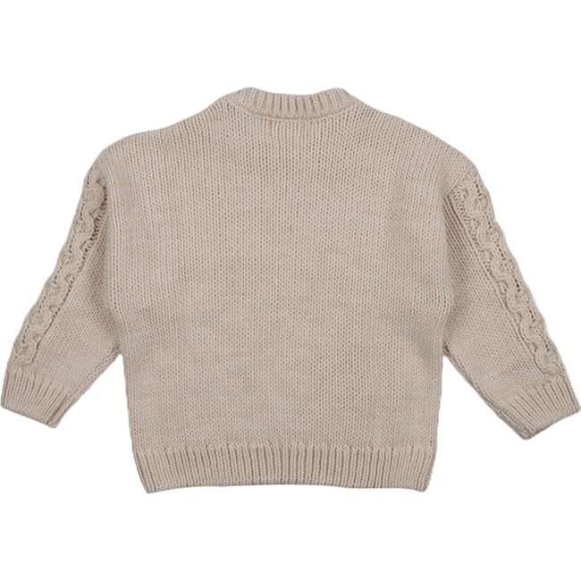 Verbier Knit Ribbed Neck Drop Sleeve Jumper, Vanilla Cream - Sweaters - 2