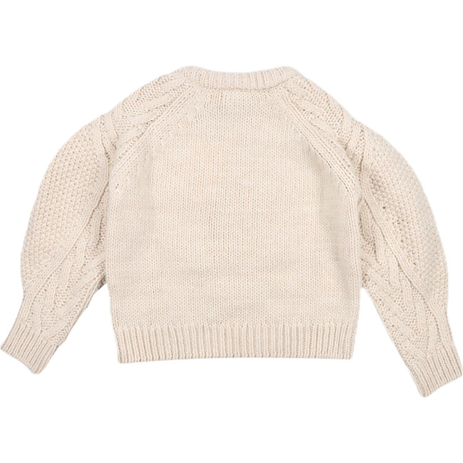 Tibet Ribbed Round Neck Knit Jumper, Vanilla Cream - Sweaters - 2