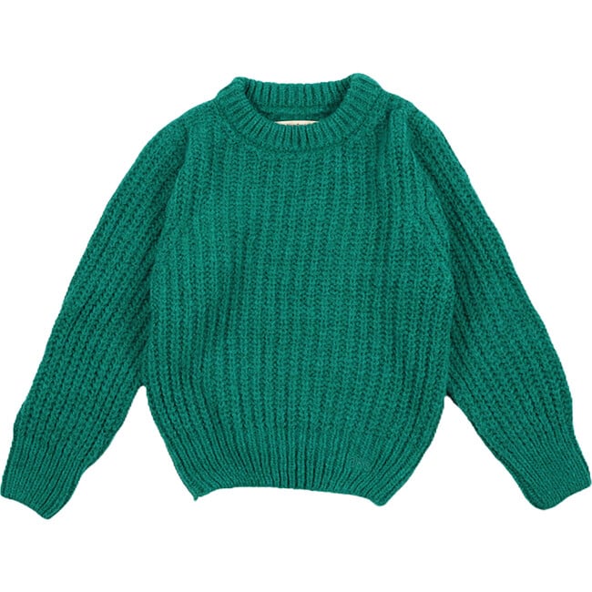 Tampere Ribbed Round Neck Jumper, Retro Green