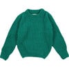 Tampere Ribbed Round Neck Jumper, Retro Green - Sweaters - 1 - thumbnail