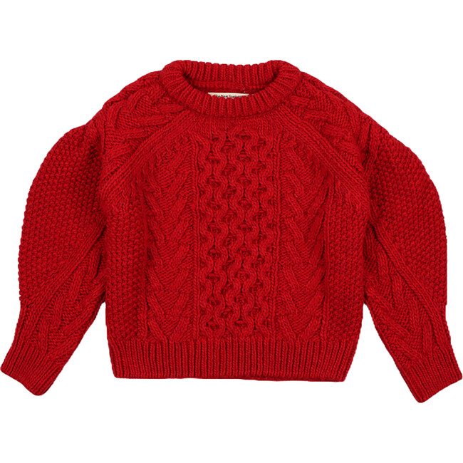 Tibet Ribbed Round Neck Knit Jumper, Ruby Dusk