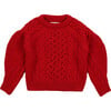 Tibet Ribbed Round Neck Knit Jumper, Ruby Dusk - Sweaters - 1 - thumbnail