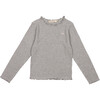 Singapore Round Neck Long Sleeve T-Shirt, Mist Melange - T-Shirts - 1 - thumbnail