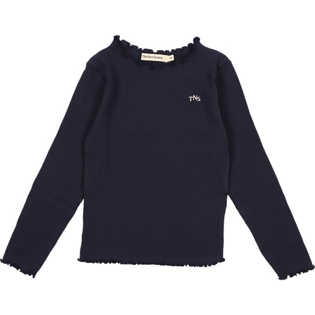 Singapore Round Neck Long Sleeve T-Shirt, Midnight Navy