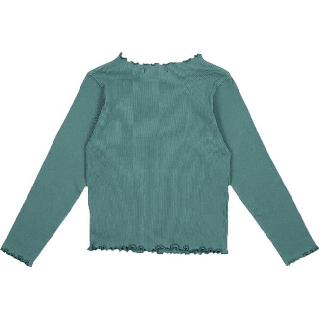 Singapore Round Neck Long Sleeve T-Shirt, Azure Teal - T-Shirts - 2