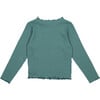 Singapore Round Neck Long Sleeve T-Shirt, Azure Teal - T-Shirts - 2