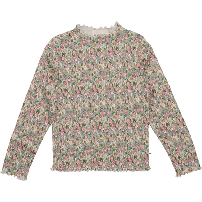 Singapore Round Neck Long Sleeve T-Shirt, Aquarelle Garden