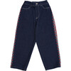 Sena Elastic Waistband Pocket Pants, Midnight Blue Denim - Pants - 1 - thumbnail