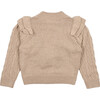 Victoire Drop Sleeve Knit Jumper, Pale Taupe Melange - Sweaters - 2