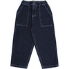 Neptuno Elastic Waistband Pants, Midnight Blue Denim - Pants - 1 - thumbnail