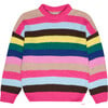 Lund High Neck Drop Shoulder Jumper, Fuchsia Bloom - Sweaters - 1 - thumbnail