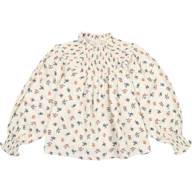 Heaven Raglan Sleeve Blouse, Mini Blossom Vanilla Cream