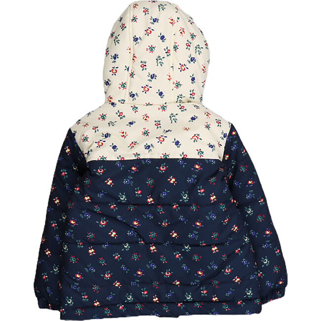 Heaven Yoke Hood Front Pocket Outerwear, Midnight Navy & Vanilla Cream - Jackets - 2