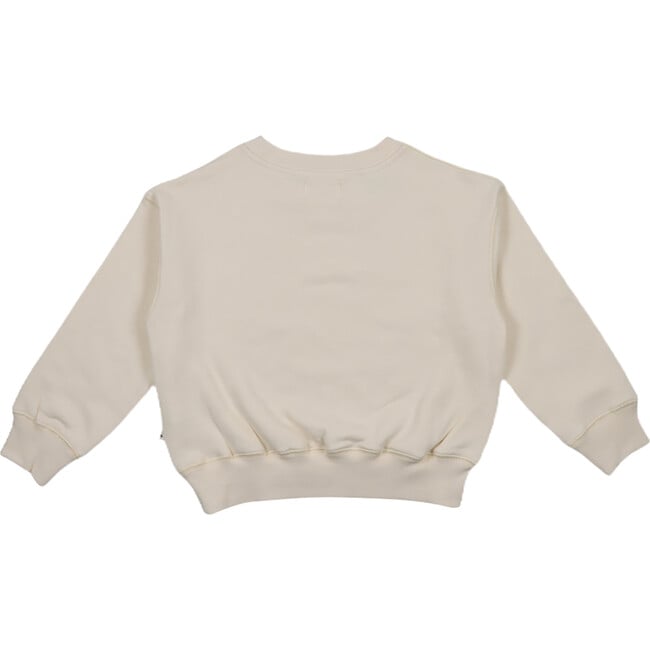 Happy Place Ribbed Hem Sweater, Vanilla Cream - Sweaters - 2