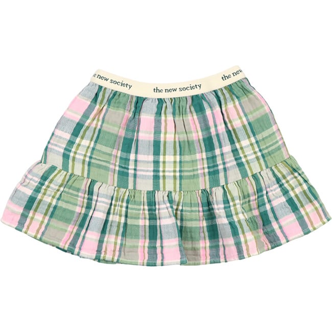 Greenland Elastic Waistband Skirt, Garden Tartan