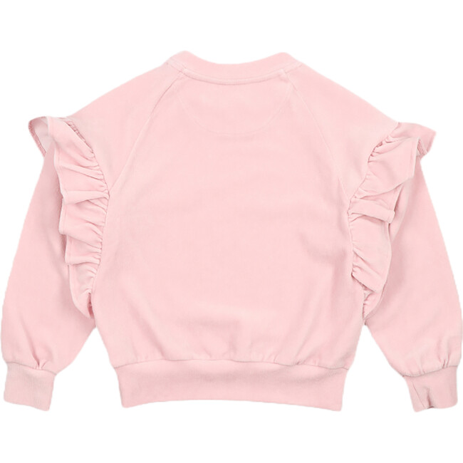 Odense Ruffle Raglan Sleeve Sweater, Pale Pink - Sweaters - 2