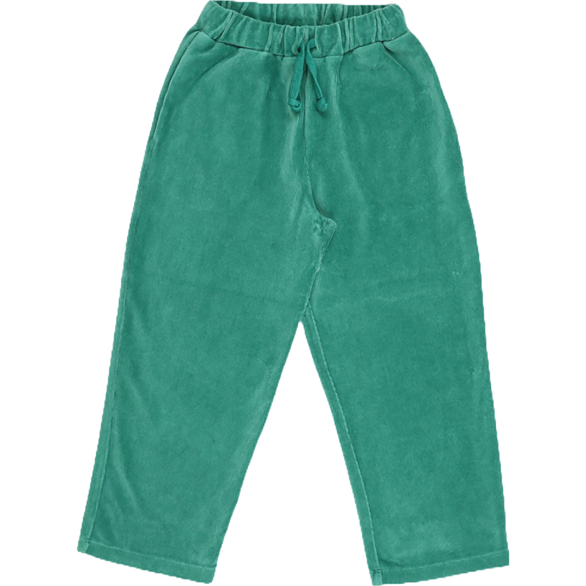 Odense Elastic Waistband Drawstring Jogging Pants, Retro Green - Pants - 1