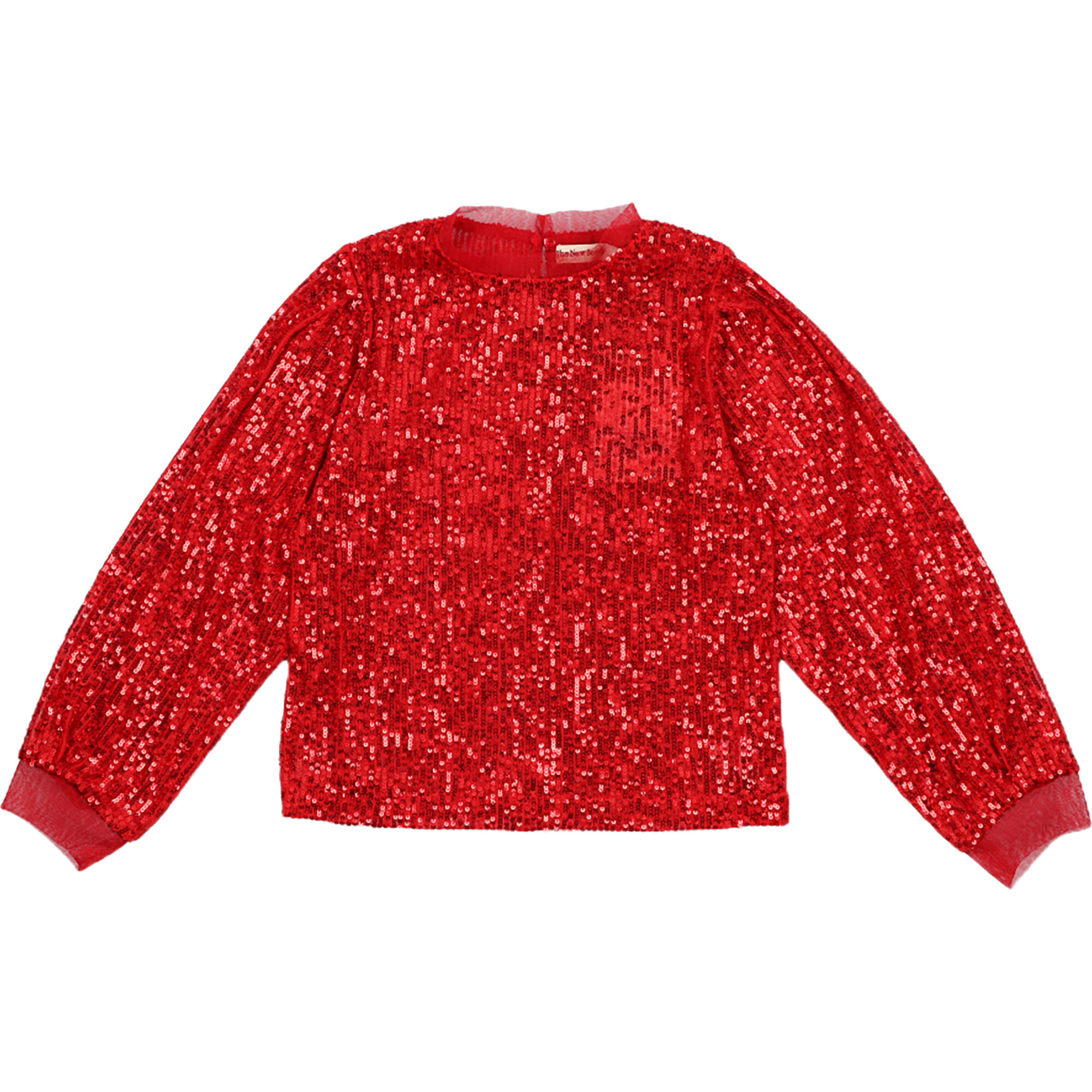 Galaxy Round Neck Long Sleeve Blouse, Ruby Dusk - Blouses - 1