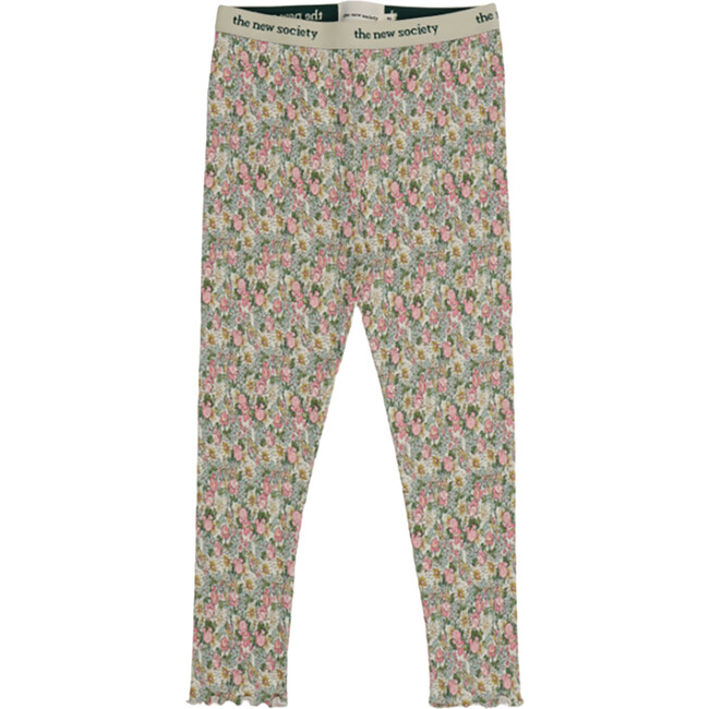 Babys Singapore elastic Waistband Leggings, Aquarelle Garden