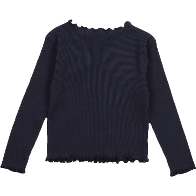 Babys Singapore Round Neck Long Sleeve T-Shirt, Midnight Navy - T-Shirts - 2