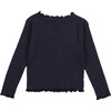 Babys Singapore Round Neck Long Sleeve T-Shirt, Midnight Navy - T-Shirts - 2