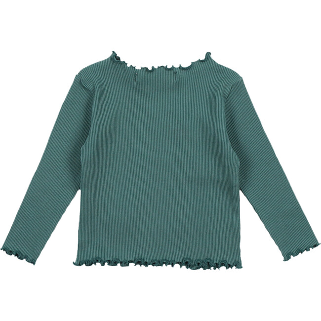 Babys Singapore Round Neck Long Sleeve T-Shirt, Azure Teal - T-Shirts - 2