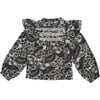 Jaipur Front Ruffle Lace Blouse, Majestic Paisley - Blouses - 1 - thumbnail