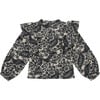 Jaipur Front Ruffle Lace Blouse, Majestic Paisley - Blouses - 2