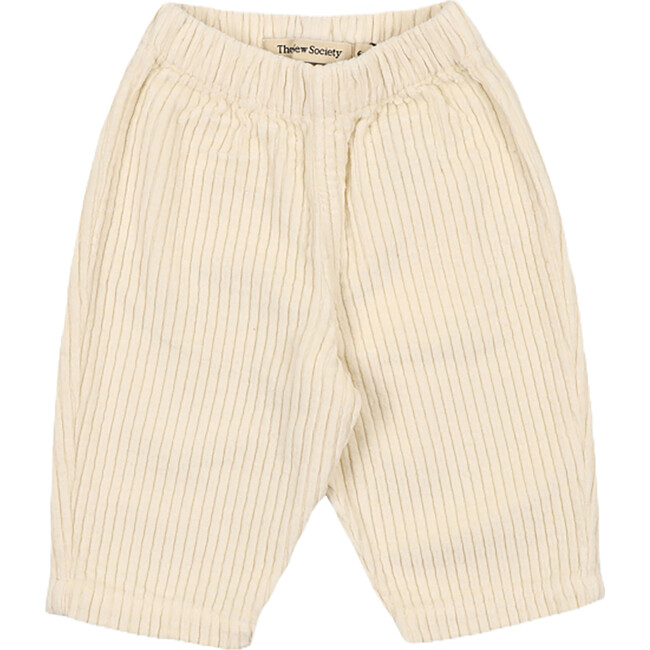 Babys Selfoss Elastic Waistband Pants, Vanilla Cream