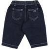 Babys Neptuno Elastic Waistband Pants, Midnight Blue Denim - Pants - 2