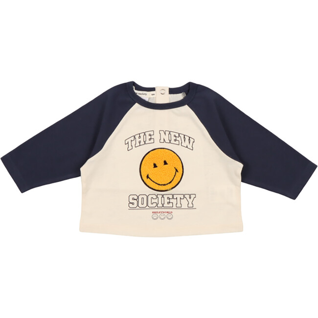 Babys Malmo Raglan Long Sleeve T-Shirt, Vanilla Cream