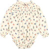 Babys Heaven Raglan Sleeve Romper, Mini Blossom Vanilla Cream - Rompers - 1 - thumbnail